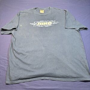 Nike Men's Short Sleeve Tee in Dark Gray with Logo Vintage